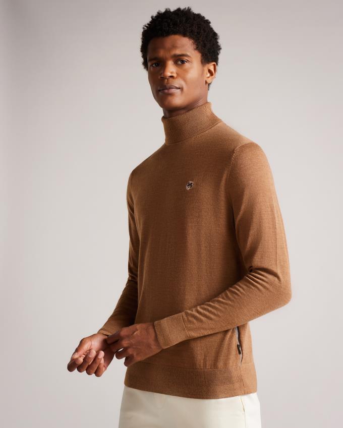 Pull Ted Baker Merino wool roll neck Marron Homme | LFU-67112808